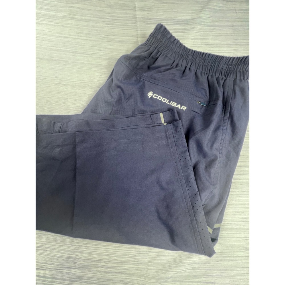 Coolibar Mens UPF 50+ Athletic Shorts Navy Blue Sun Protection Size L NWT